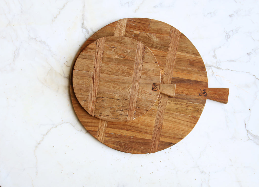 HKliving Brotschneidebrett aus Reclaimed Teak – Holz