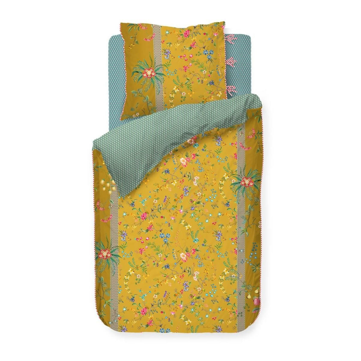 PiP Studio Petites Fleurs Kopfkissenbezug – Wolle - yellow / 40x80 cm