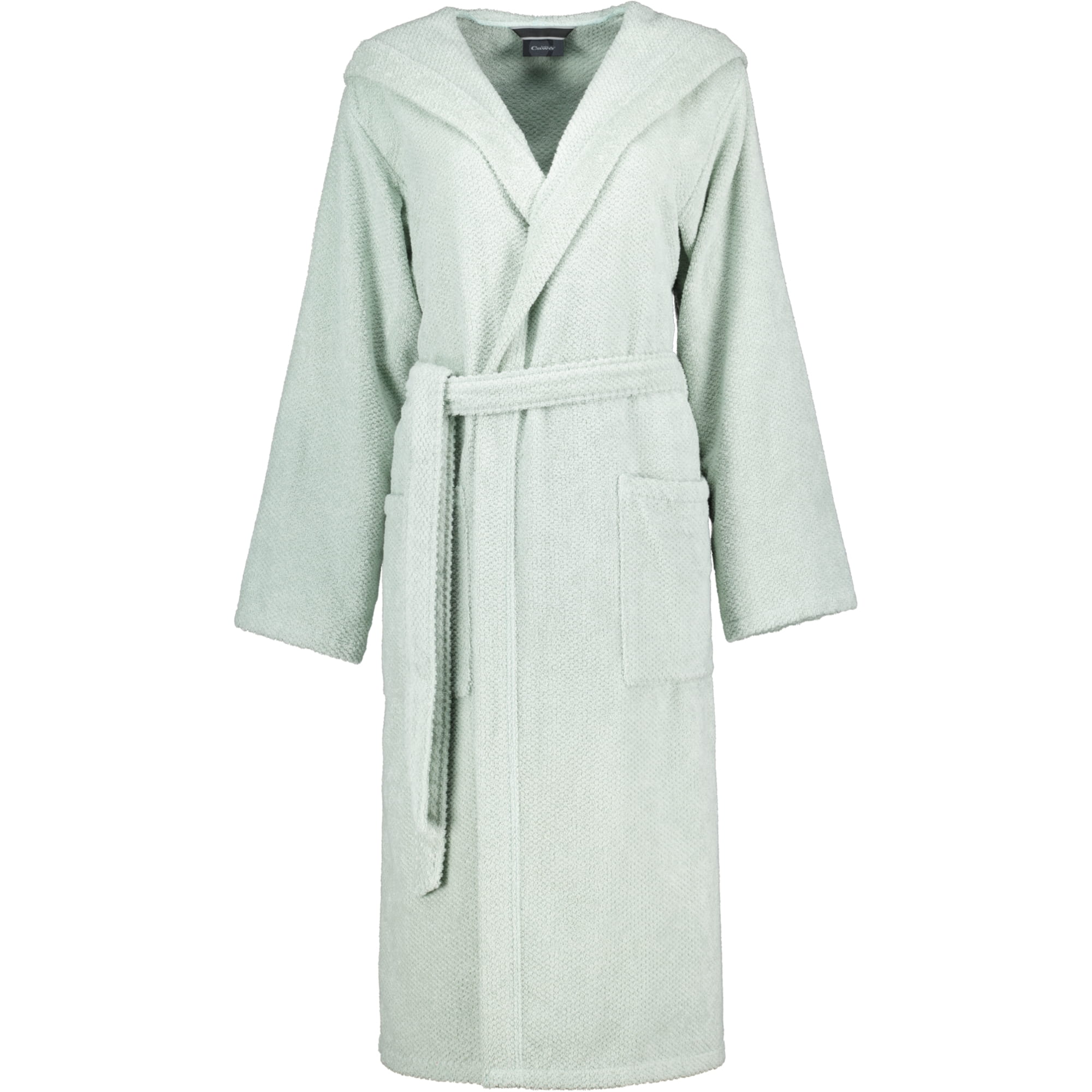 Cawö Pure 5223 Damen-Bademantel mit Kapuze – Baumwolle