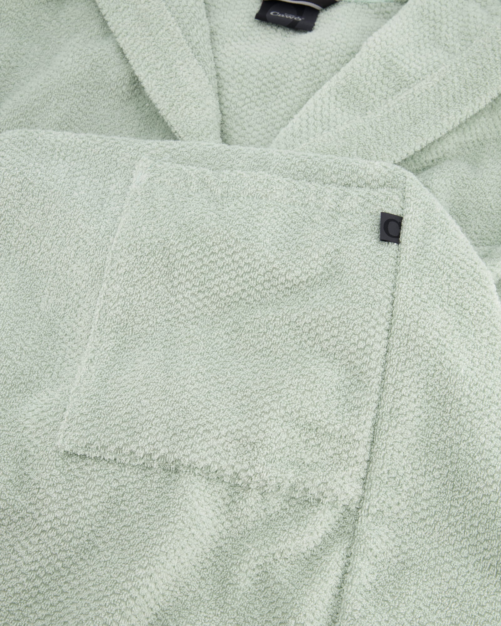 Cawö Pure 5223 Damen-Bademantel mit Kapuze – Baumwolle