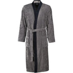 Cawö 5840 Herren Velours-Kimono mit Schalkragen – Baumwolle