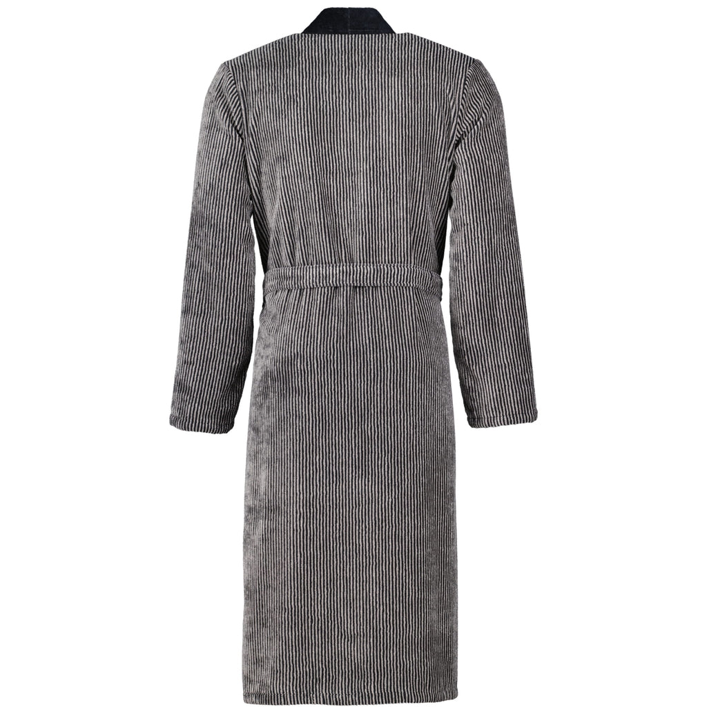 Cawö 5840 Herren Velours-Kimono mit Schalkragen – Baumwolle
