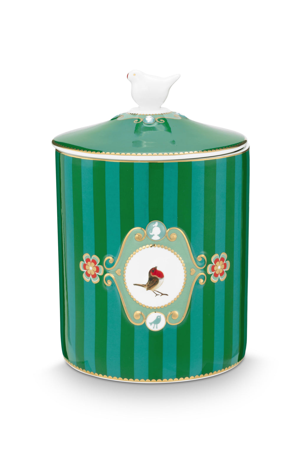 PiP Studio Love Birds Vorratsdose Medallion Stripes – Porzellan