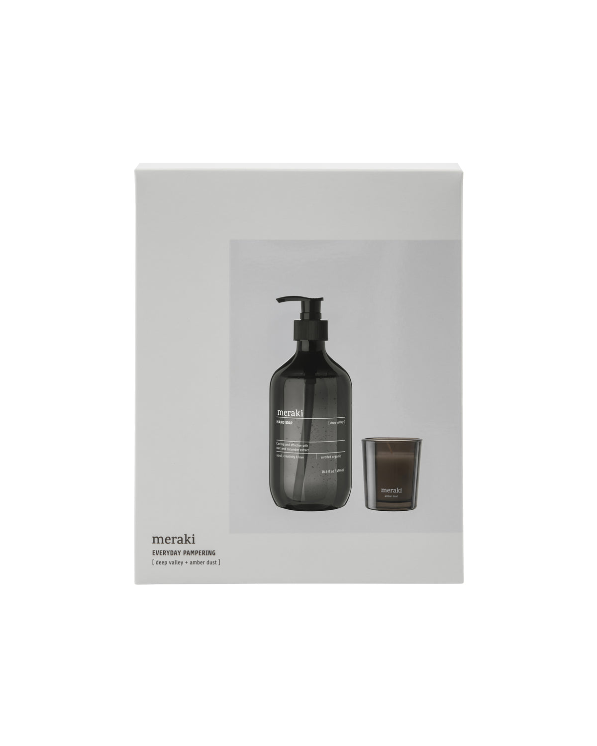 Meraki Deep Valley Handseife + Duftkerze Amber Dust Geschenkbox