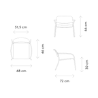 blomus YUA Loungesessel – pulverbeschichteter Stahl, Outdoor