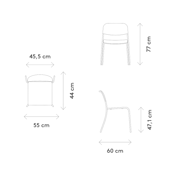 blomus YUA WIRE Gartenstuhl aus galvanisiertem Stahl