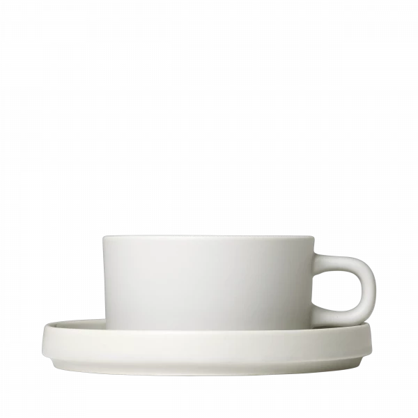 blomus PILAR Teetasse mit Untertasse – 2er-Set Keramik
