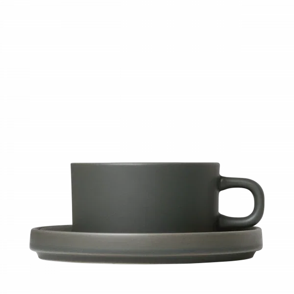 blomus PILAR Teetasse mit Untertasse – 2er-Set Keramik