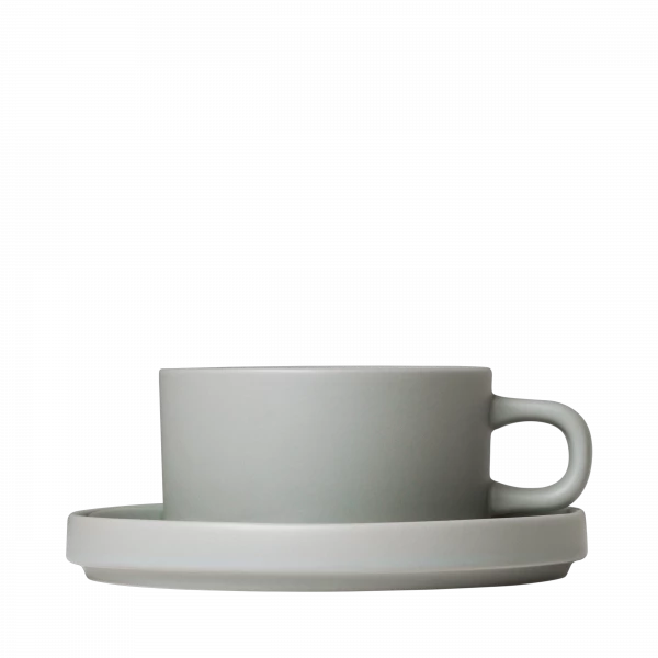 blomus PILAR Teetasse mit Untertasse – 2er-Set Keramik