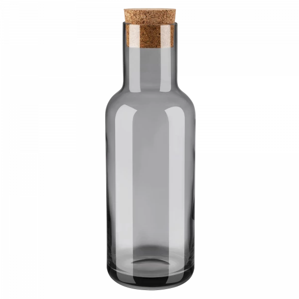 blomus FUUMI Wasserkaraffe – mundgeblasenes Rauchglas, 1 Liter