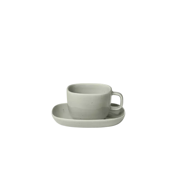 blomus VAHLO Kaffeetasse mit Untertasse 2er Set – Keramik
