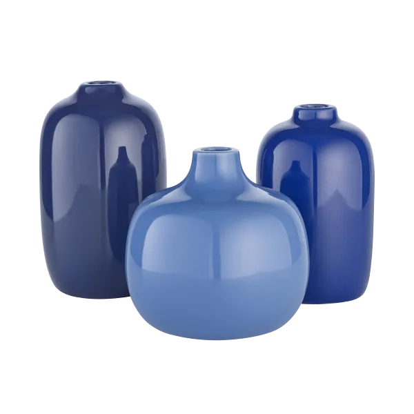 blomus CEOLA Minivasen 3er-Set – Keramik mit Glanzfinish