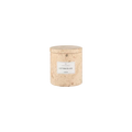blomus FRABLI Duftkerze Cotton Island – Travertin, Soja Naturwachs