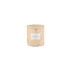 blomus FRABLI Duftkerze Cotton Island – Travertin, Soja Naturwachs