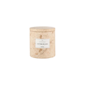 blomus FRABLI Duftkerze Cotton Island aus Travertin – Baumwolle