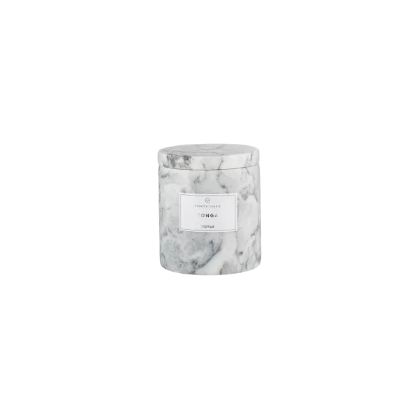 blomus FRABLI Duftkerze Tonga – Marmor, Aluminium, S