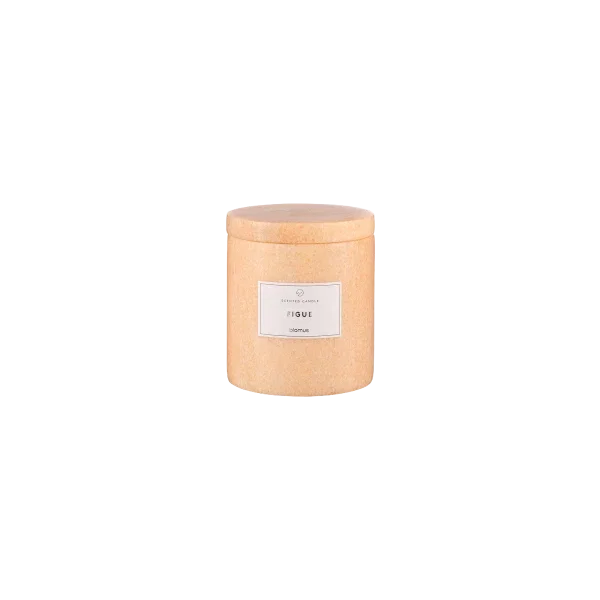 blomus FRABLI Duftkerze Figue – Marmor, Soja Naturwachs, S