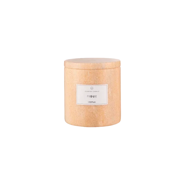 blomus FRABLI Duftkerze Figue – Marmor, Soja Naturwachs, L