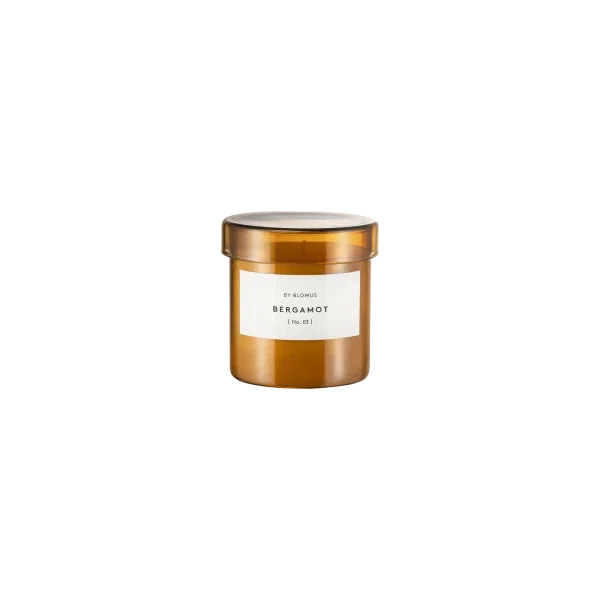 blomus VALOA Duftkerze Bergamot – Tan, farbiges Glas, 30 h