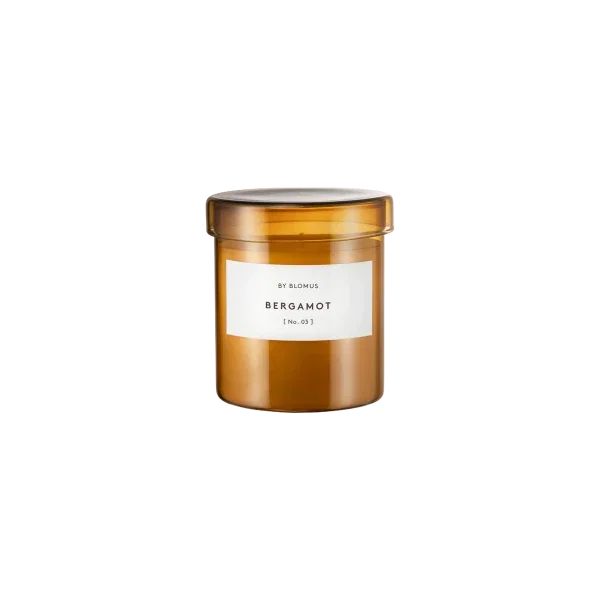 blomus VALOA Duftkerze Bergamot – Soja-Naturwachs, Tan, 45 h