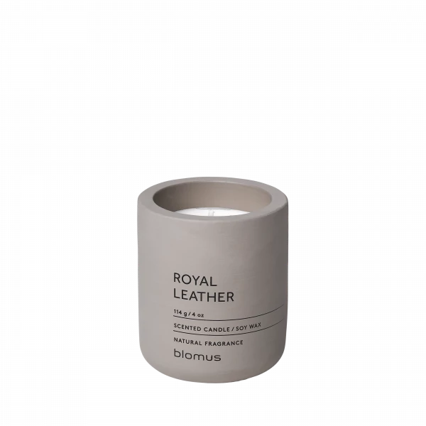 blomus FRAGA Duftkerze Royal Leather – Beton, Satellite