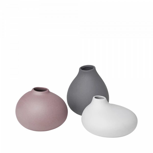 blomus NONA Mini-Vasen 3er-Set – Porzellan