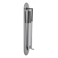 blomus ASHI Wand-Kaminbesteck 3-teilig – pulverbeschichtet