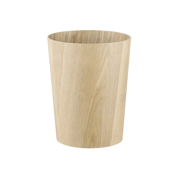 blomus WILO Papierkorb rund aus Hartholz – 10 Liter