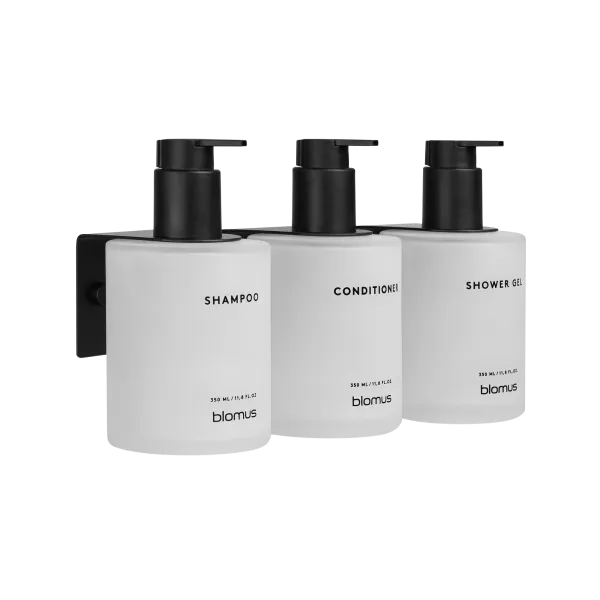 blomus KIREI Glasflaschen-Set 3×350 ml – Badorganisation