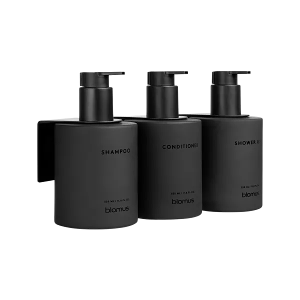 blomus KIREI Glasflaschen 3er Set – Shampoo-Dispenser