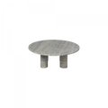 blomus VOLOS Couchtisch rund – Travertin Silver