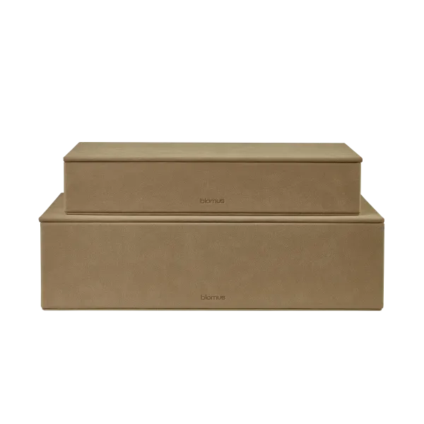 blomus SAHLA Aufbewahrungsbox 2er-Set – PU Leder