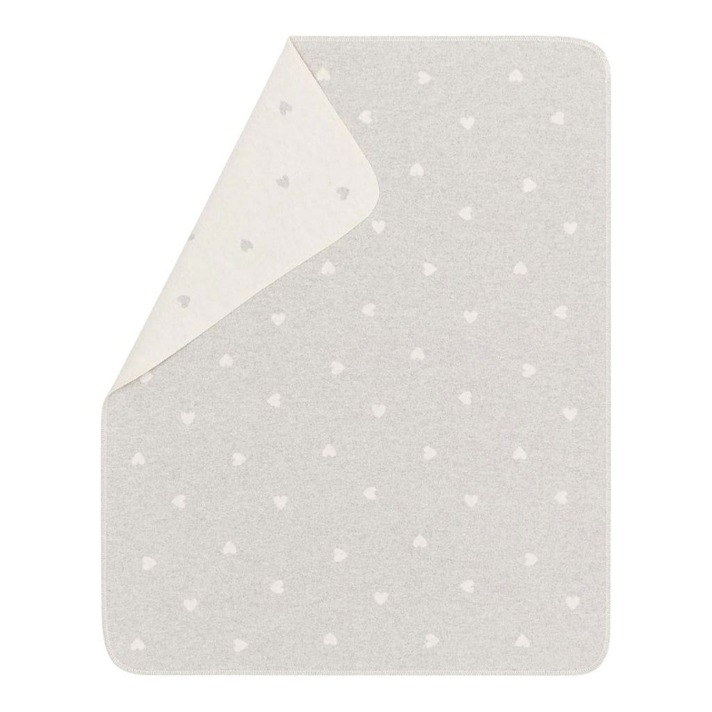 David Fussenegger KIDS JUWEL Herzen allover Babydecke – Wolle