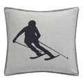 David Fussenegger SYLT Kissenhülle Skifahrer 50×50 cm – Wolle