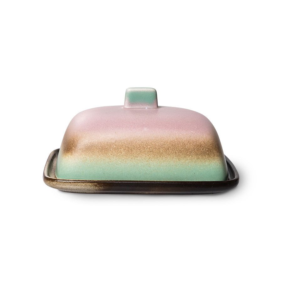 HKliving 70's Ceramics Butterdose – Stoneware, Retro-Design
