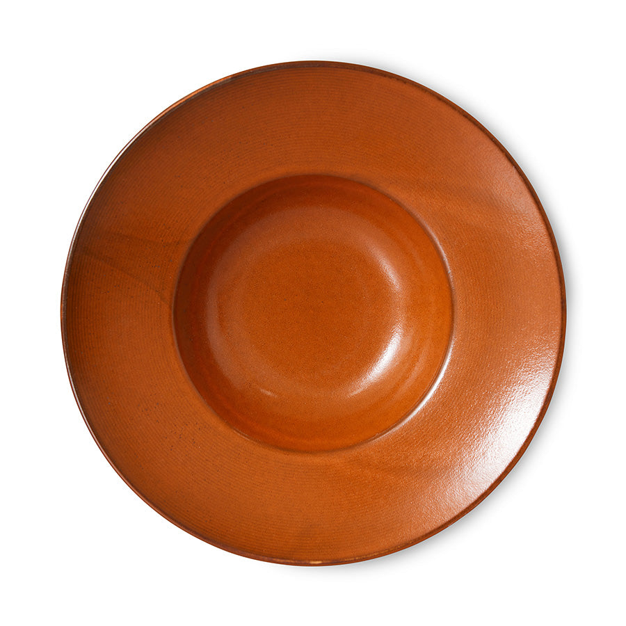 HKliving Chef Ceramics Pasta-Teller – Porzellan, burned orange