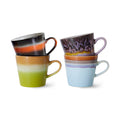 HKliving 70's Ceramics Cappuccino Tasse 4er-Set – Steingut