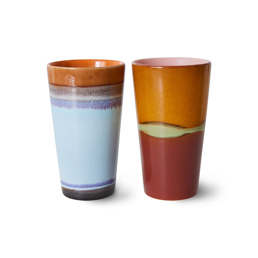 HKliving 70s Ceramics Milchbecher - 2er-Set