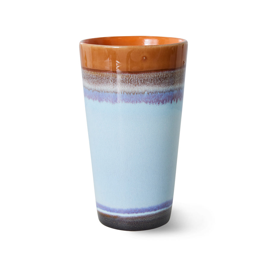 HKliving 70's Ceramics Milchbecher – Retro Steinzeug-Krug