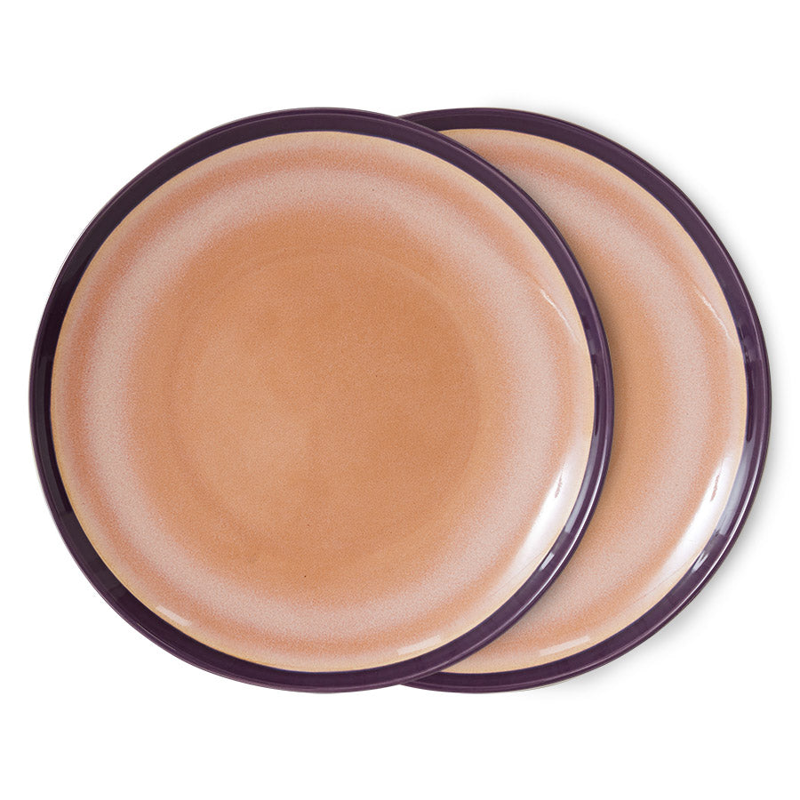 HKliving 70's Ceramic Dinner Plate Keramikteller 2er Set