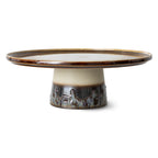 HKliving 70's Ceramics Servierplatte mit Fuß – Steingut
