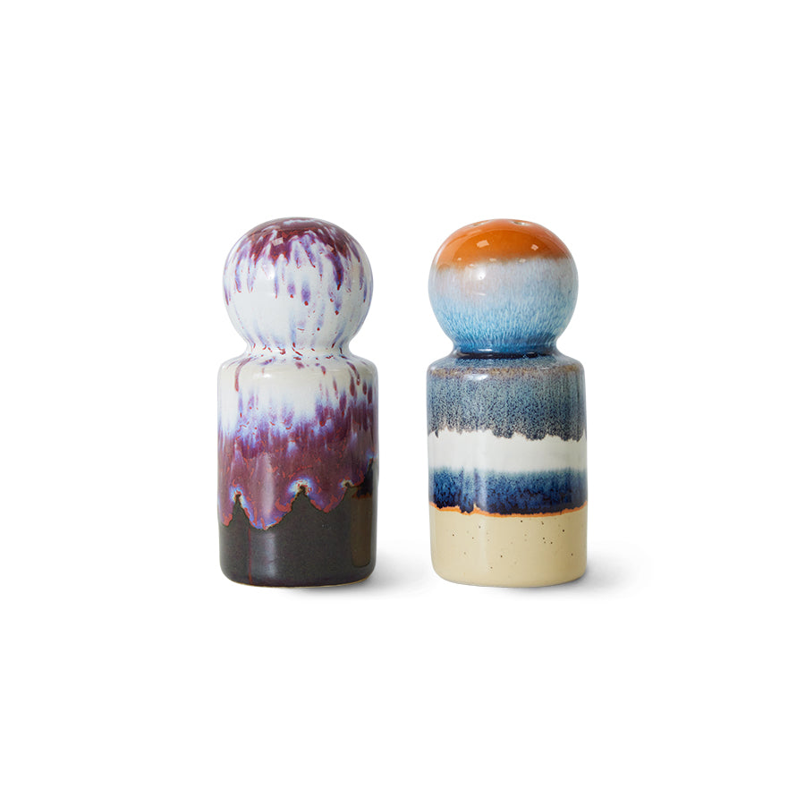 HKliving 70s Ceramic Salz- und Pfefferstreuer - Steinzeug