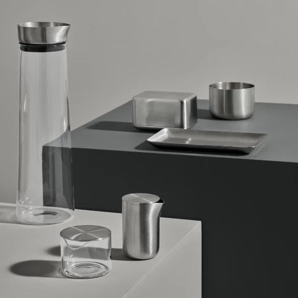 blomus ACQUA Wasserkaraffe aus Glas und Edelstahl