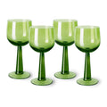 HKliving The Emeralds Weinglas 4er-Set – Glas, Lime Green