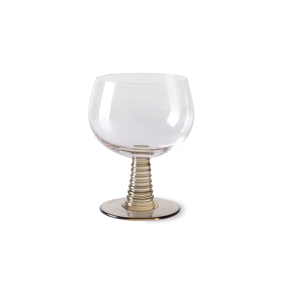 HKliving Swirl Weinglas low – gedrehtes Glas mit Charme