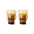 HKliving 70s Glassware Bulb Trinkgläser 4er-Set – Amber