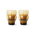 HKliving 70s Glassware Bulb Trinkgläser 4er-Set – Amber