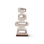 HKliving Keramikskulptur Reactive – Steinzeug, Braun, 57 cm