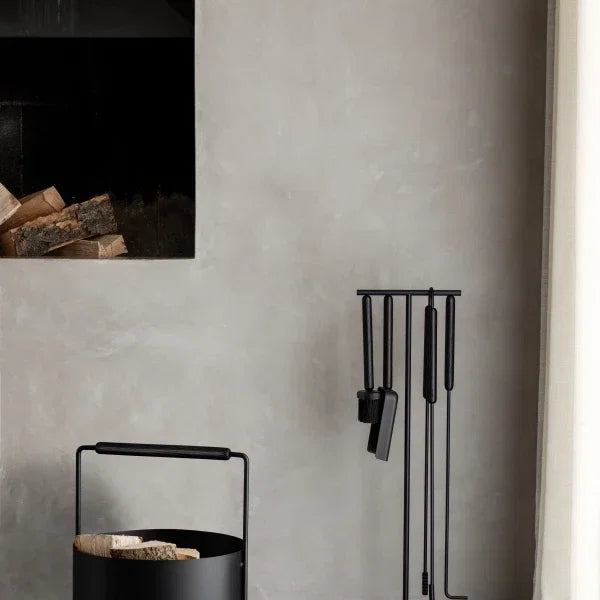blomus ASHI Kamingarnitur 5-teilig – Stahl & Eiche