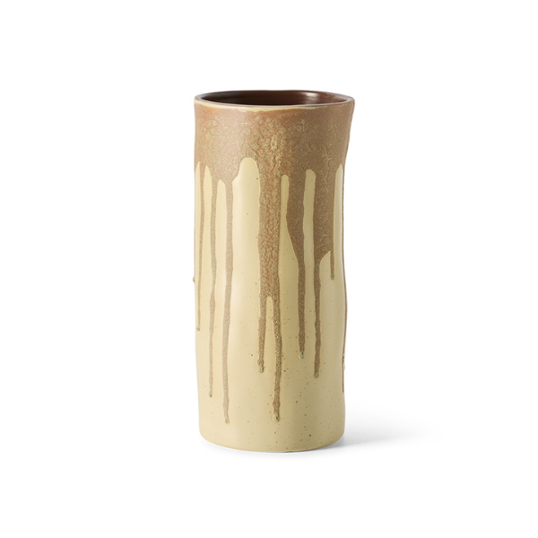 HKLiving Vase long melting brown